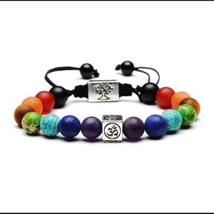 7 Chakra Bracelet Men Women Black